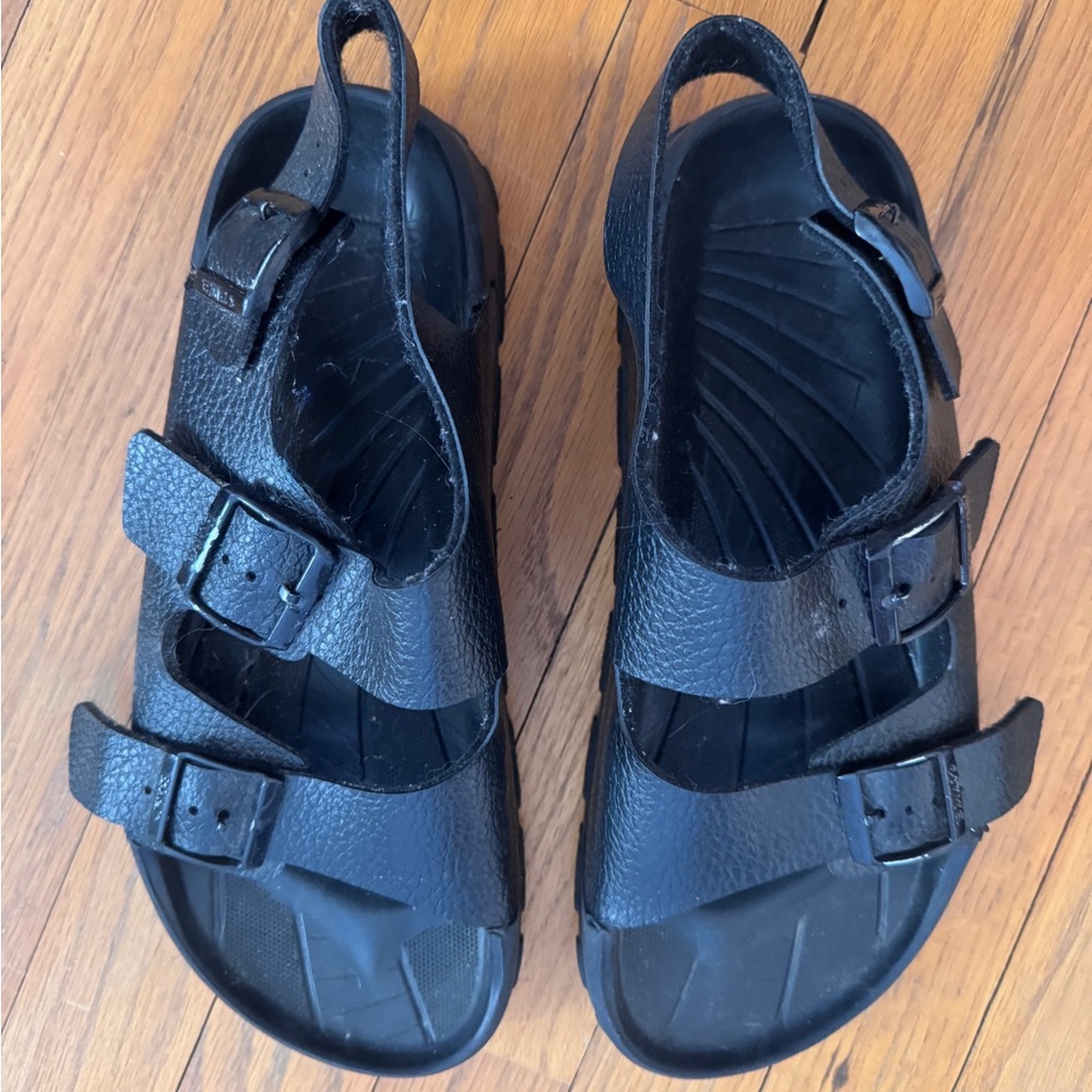 Papillio Black Triple-Strap Slingback Sandals - Picture 2 of 4